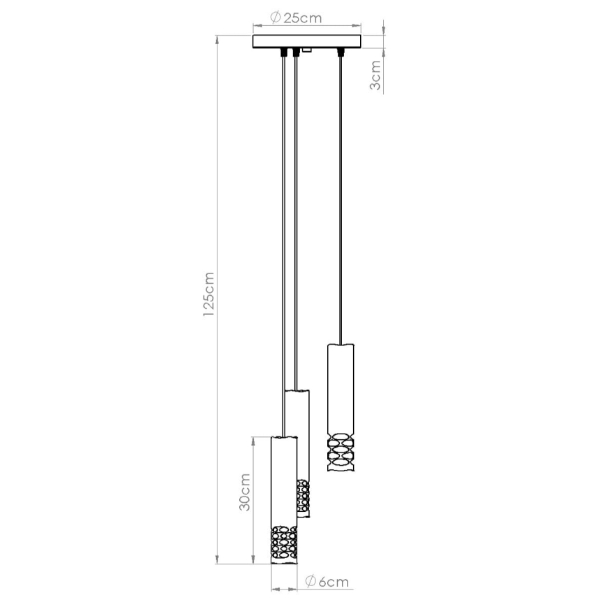 Luster na sajli LIRO 3xGU10/10W/230V bijela