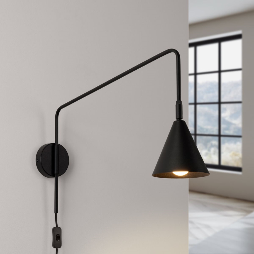 Zidna lampa NOX 1xE14/10W/230V crna