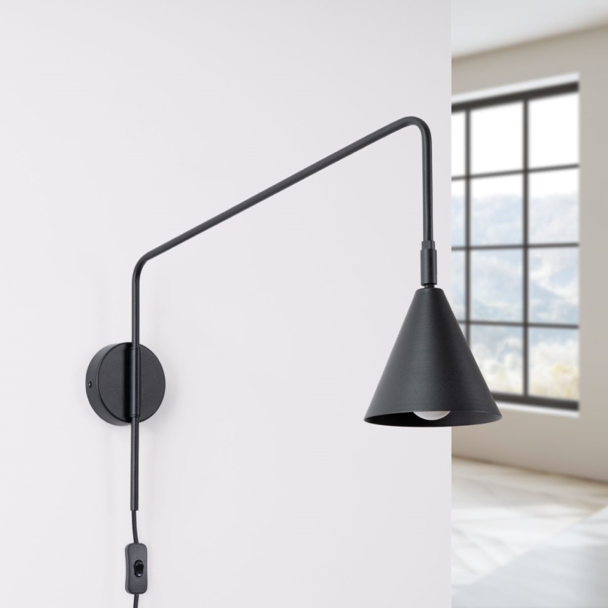 Zidna lampa NOX 1xE14/10W/230V crna