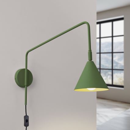 Zidna lampa NOX 1xE14/10W/230V zelena