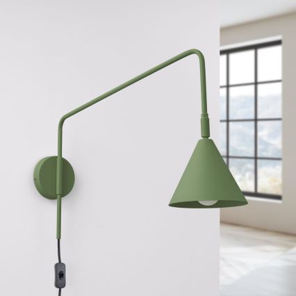 Zidna lampa NOX 1xE14/10W/230V zelena