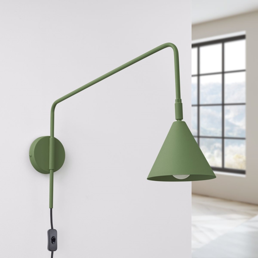 Zidna lampa NOX 1xE14/10W/230V zelena