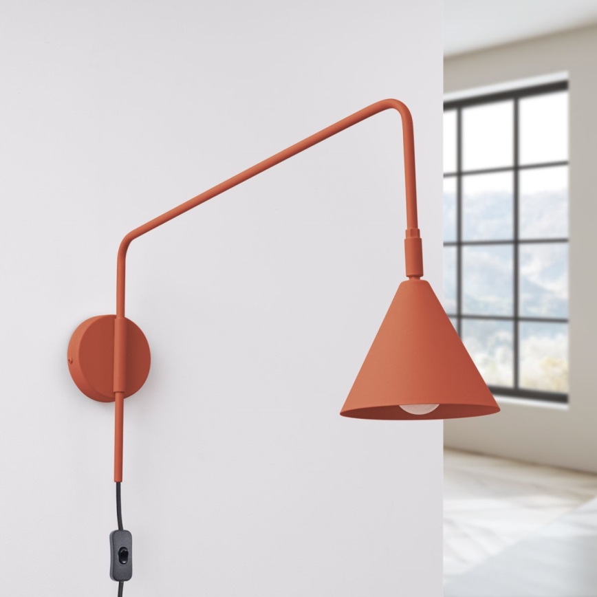Zidna lampa NOX 1xE14/10W/230V narančasta