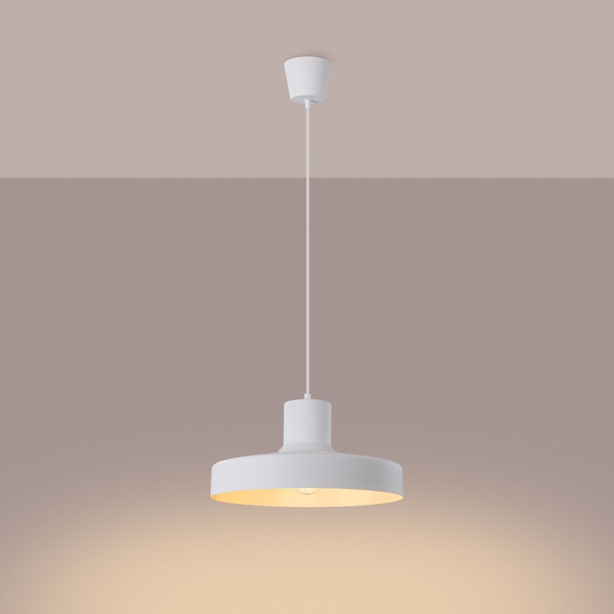 Luster na sajli BILO 1xE27/15W/230V pr. 35 cm bijela