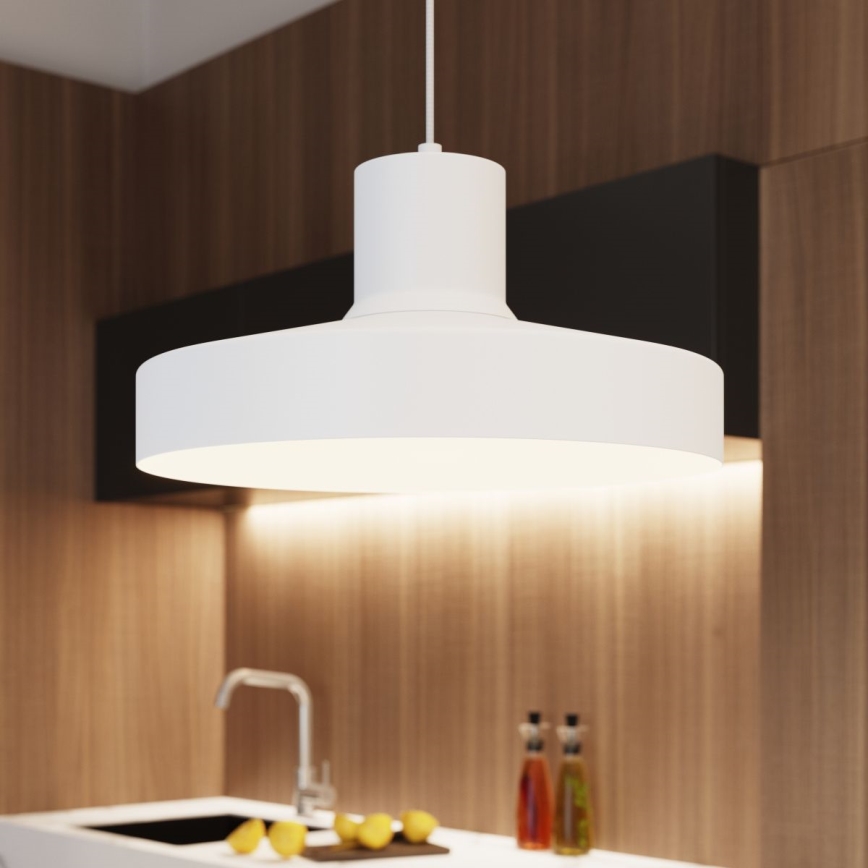 Luster na sajli BILO 1xE27/15W/230V pr. 35 cm bijela