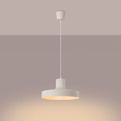 Luster na sajli BILO 1xE27/15W/230V pr. 35 cm krem