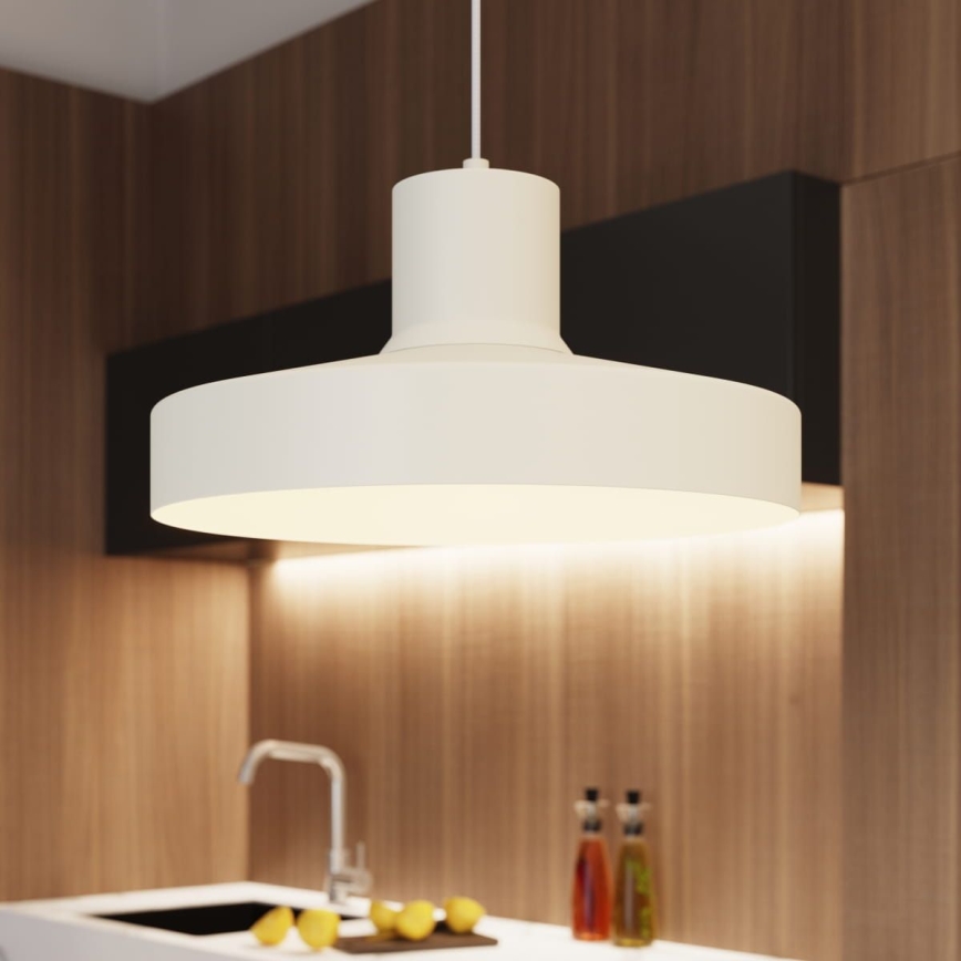 Luster na sajli BILO 1xE27/15W/230V pr. 35 cm krem