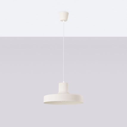 Luster na sajli BILO 1xE27/15W/230V pr. 35 cm krem