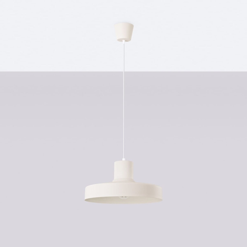 Luster na sajli BILO 1xE27/15W/230V pr. 35 cm krem