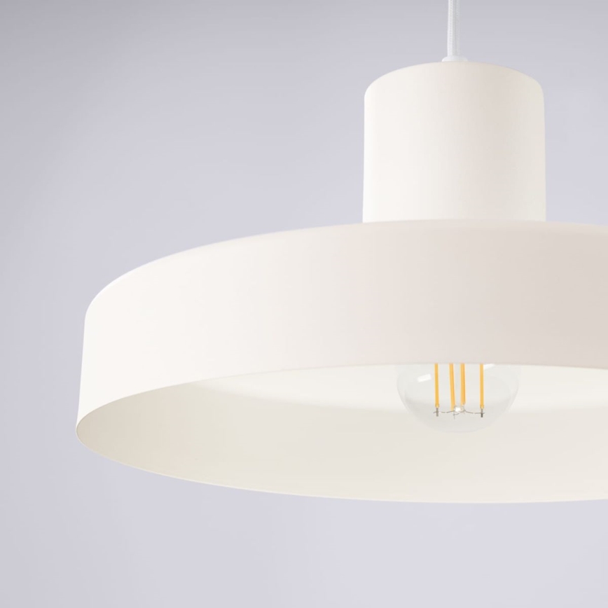 Luster na sajli BILO 1xE27/15W/230V pr. 35 cm krem
