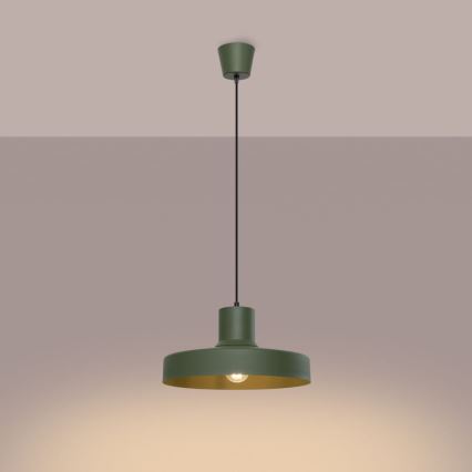 Luster na sajli BILO 1xE27/15W/230V pr. 35 cm zelena