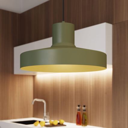 Luster na sajli BILO 1xE27/15W/230V pr. 35 cm zelena