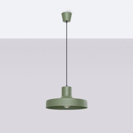 Luster na sajli BILO 1xE27/15W/230V pr. 35 cm zelena