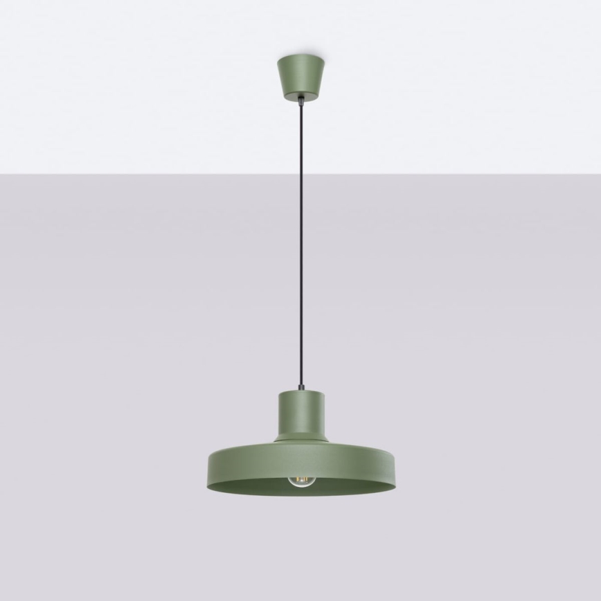 Luster na sajli BILO 1xE27/15W/230V pr. 35 cm zelena