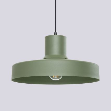 Luster na sajli BILO 1xE27/15W/230V pr. 35 cm zelena