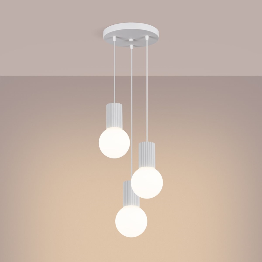 Luster na sajli HALO 3xG9/8W/230V pr. 25 cm bijela