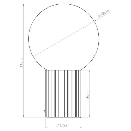 Stolna lampa HALO 1xG9/8W/230V pr. 12 cm bijela
