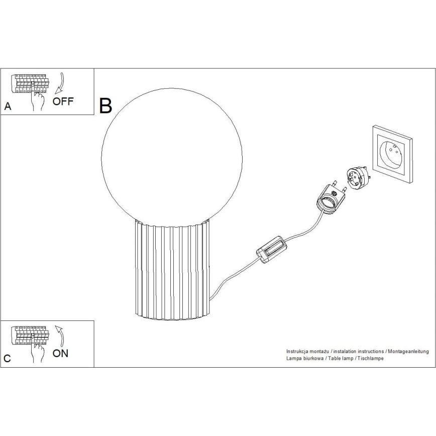 Stolna lampa HALO 1xG9/8W/230V pr. 12 cm bijela