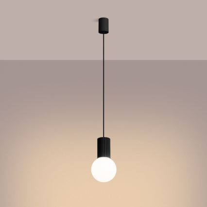 Luster na sajli HALO 1xG9/8W/230V pr. 12 cm crna