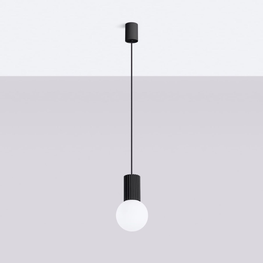 Luster na sajli HALO 1xG9/8W/230V pr. 12 cm crna