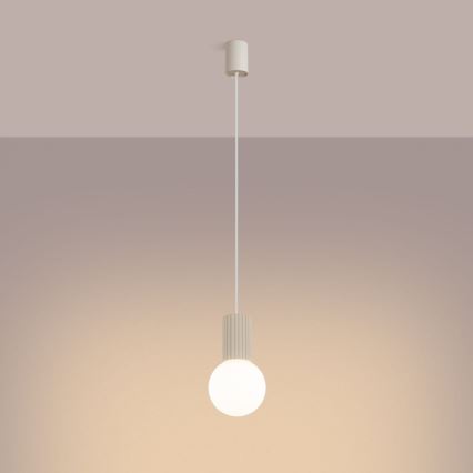 Luster na sajli HALO 1xG9/8W/230V pr. 12 cm krem