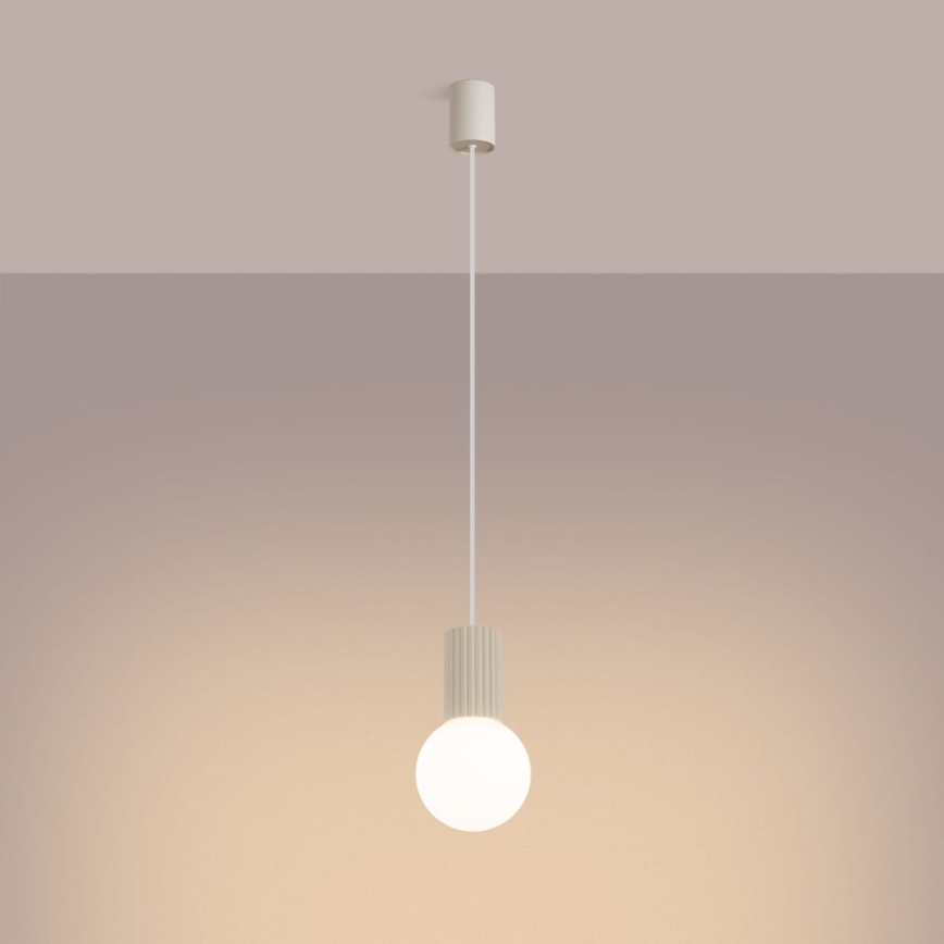 Luster na sajli HALO 1xG9/8W/230V pr. 12 cm krem