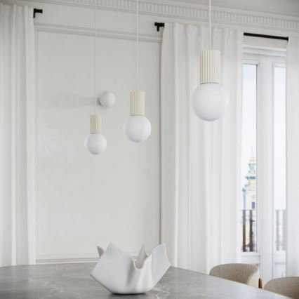 Luster na sajli HALO 1xG9/8W/230V pr. 12 cm krem