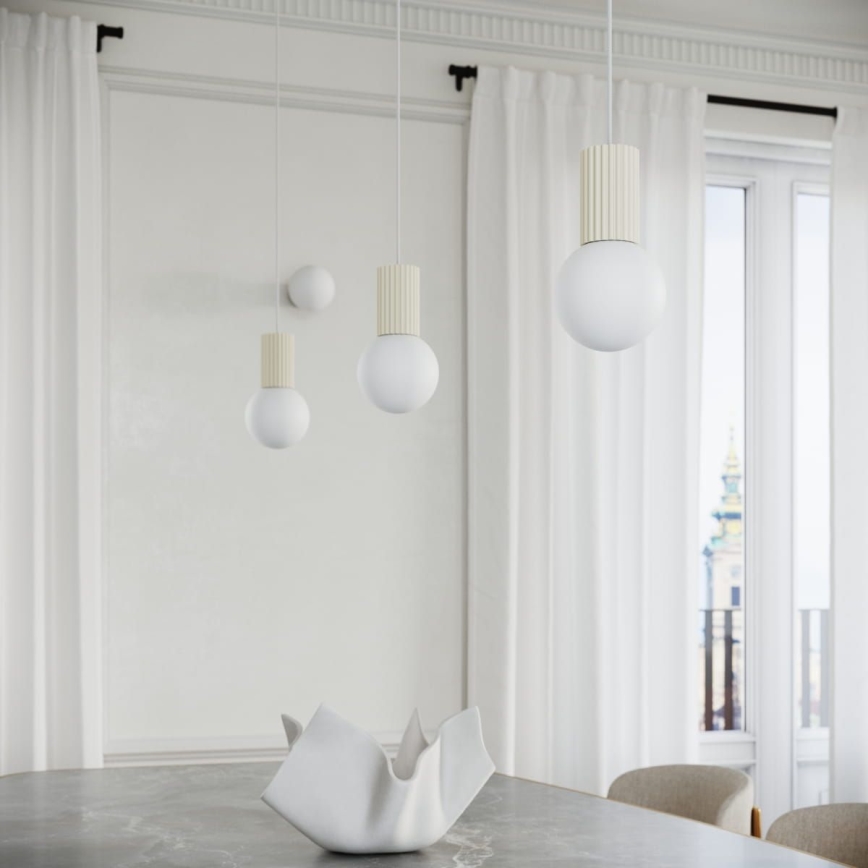 Luster na sajli HALO 1xG9/8W/230V pr. 12 cm krem