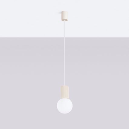 Luster na sajli HALO 1xG9/8W/230V pr. 12 cm krem
