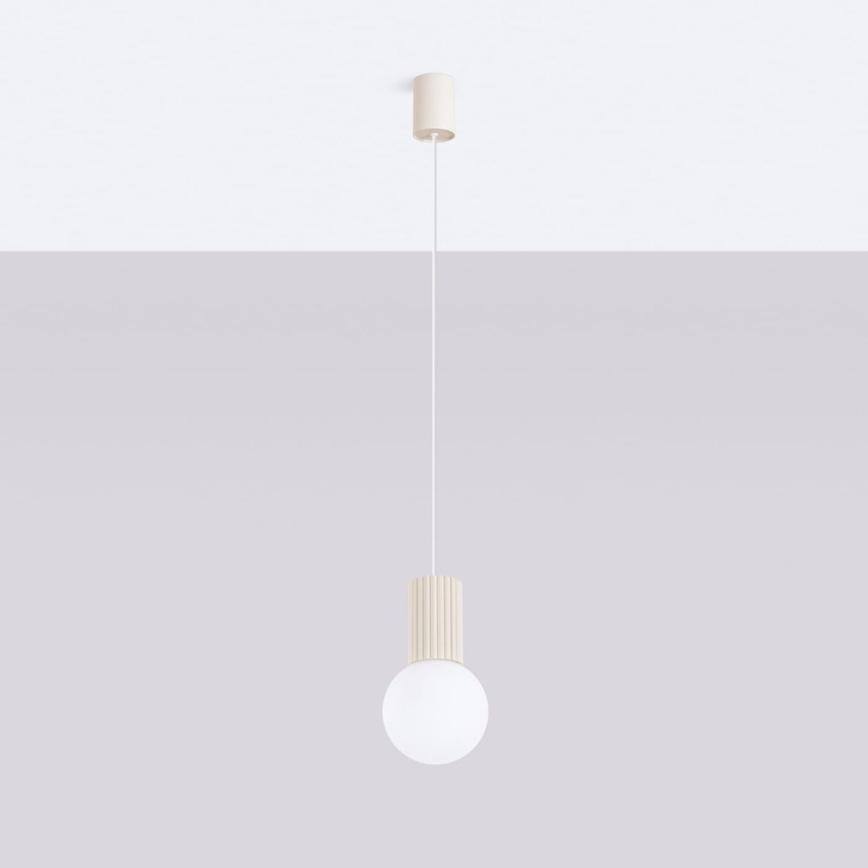 Luster na sajli HALO 1xG9/8W/230V pr. 12 cm krem