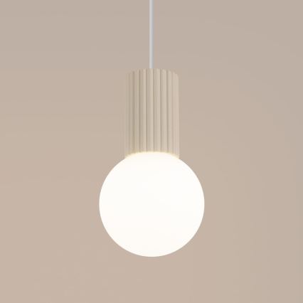 Luster na sajli HALO 1xG9/8W/230V pr. 12 cm krem