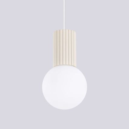 Luster na sajli HALO 1xG9/8W/230V pr. 12 cm krem
