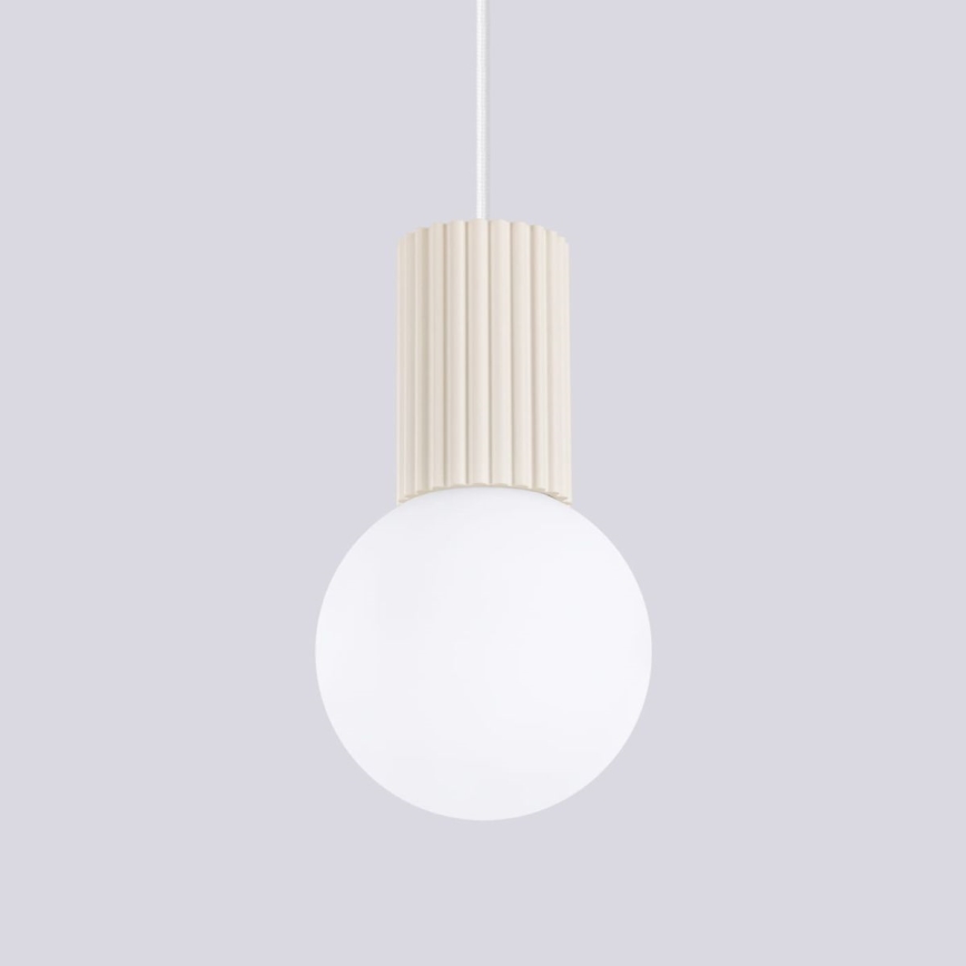 Luster na sajli HALO 1xG9/8W/230V pr. 12 cm krem