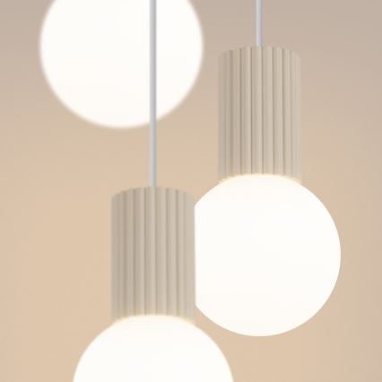 Luster na sajli HALO 3xG9/8W/230V pr. 25 cm krem