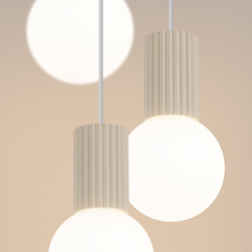 Luster na sajli HALO 3xG9/8W/230V pr. 25 cm krem