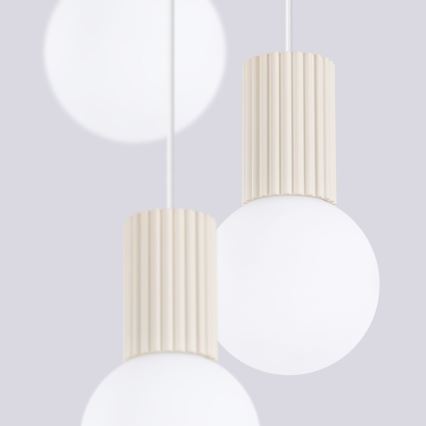 Luster na sajli HALO 3xG9/8W/230V pr. 25 cm krem