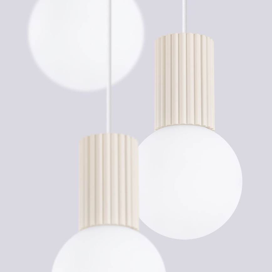 Luster na sajli HALO 3xG9/8W/230V pr. 25 cm krem