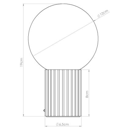 Stolna lampa HALO 1xG9/8W/230V pr. 12 cm krem
