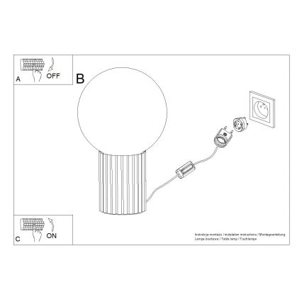 Stolna lampa HALO 1xG9/8W/230V pr. 12 cm krem
