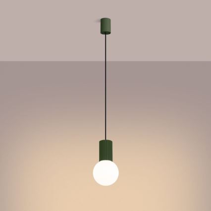 Luster na sajli HALO 1xG9/8W/230V pr. 12 cm zelena