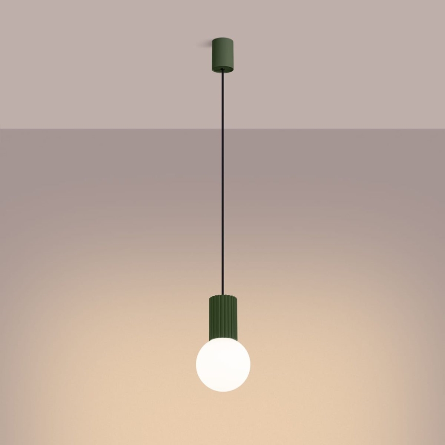 Luster na sajli HALO 1xG9/8W/230V pr. 12 cm zelena
