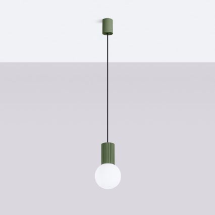 Luster na sajli HALO 1xG9/8W/230V pr. 12 cm zelena