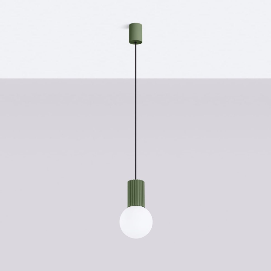 Luster na sajli HALO 1xG9/8W/230V pr. 12 cm zelena