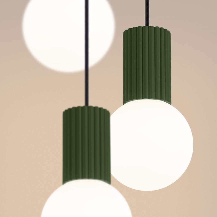 Luster na sajli HALO 3xG9/8W/230V pr. 25 cm zelena
