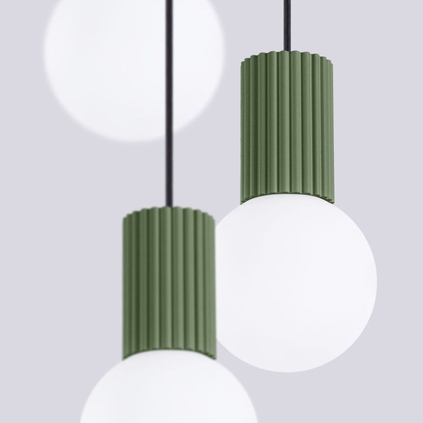 Luster na sajli HALO 3xG9/8W/230V pr. 25 cm zelena