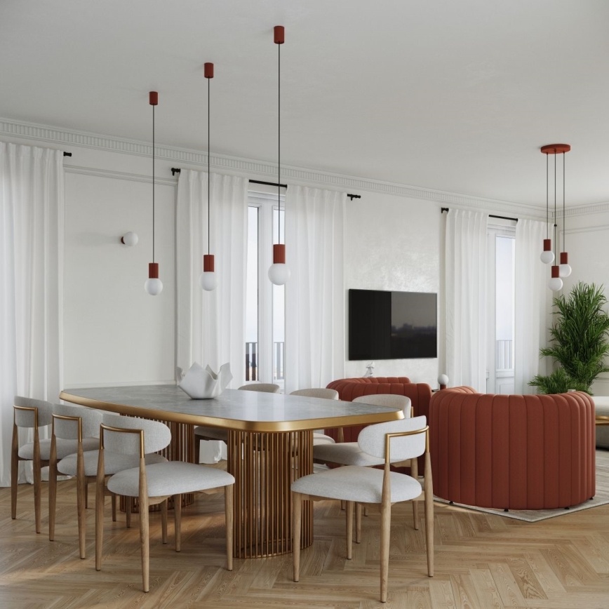 Luster na sajli HALO 1xG9/8W/230V pr. 12 cm narančasta