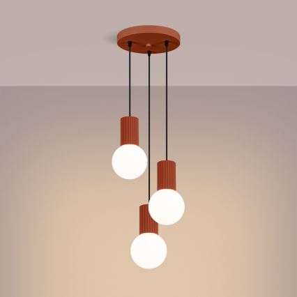 Luster na sajli HALO 3xG9/8W/230V pr. 25 cm narančasta