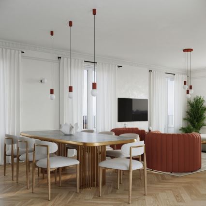 Luster na sajli HALO 3xG9/8W/230V pr. 25 cm narančasta