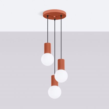 Luster na sajli HALO 3xG9/8W/230V pr. 25 cm narančasta
