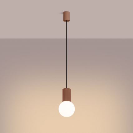 Luster na sajli HALO 1xG9/8W/230V pr. 12 cm smeđa